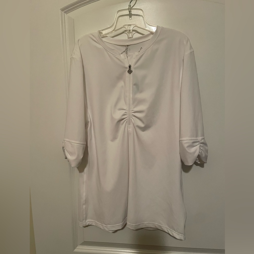 White Prana Sun Shirt NWT size large